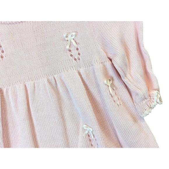Sophie Dess Creations Paris Dress & Sweater Set Baby 3M Cotton Embroidered Pink - Picture 12 of 16
